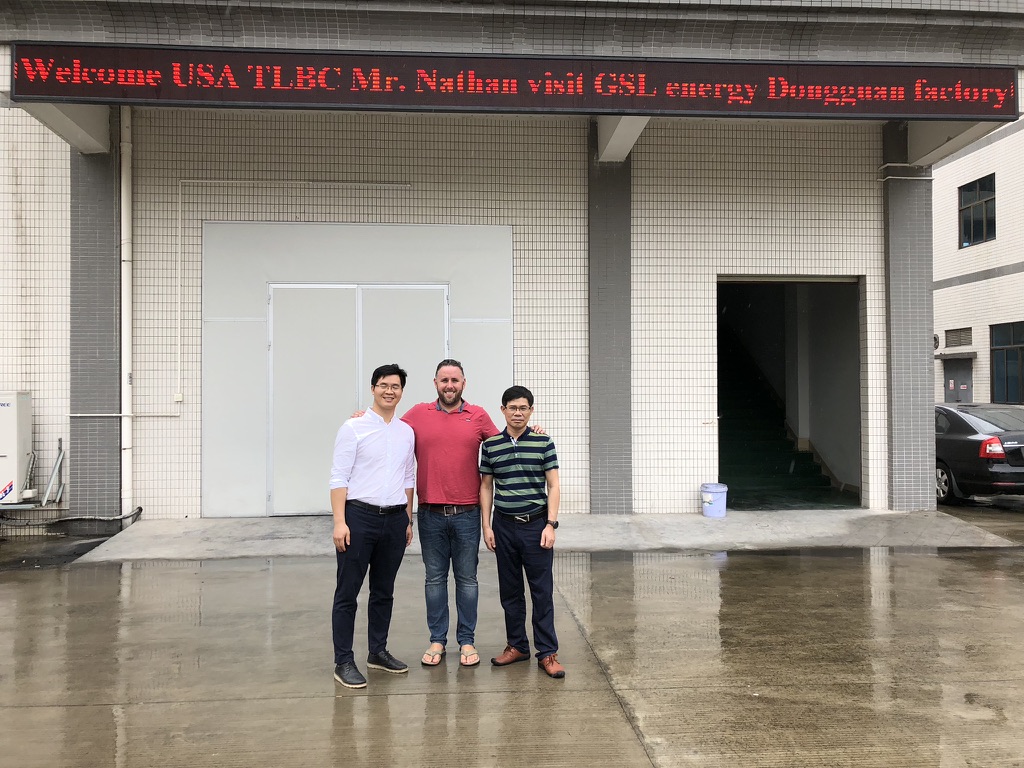 Nathan Staron on a 2018 battery-factory visit